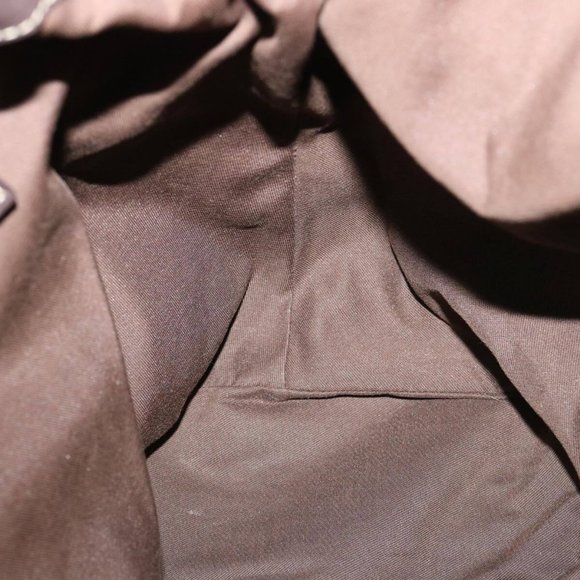 GUCCI GG Canvas Tote Bag Coated Canvas Beige Dark Brown Auth - Picture 2 of 16